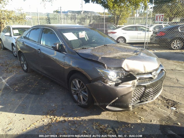 4T1BF1FK2GU233401 - 2016 TOYOTA CAMRY LE/XLE/SE/XSE GRAY photo 1