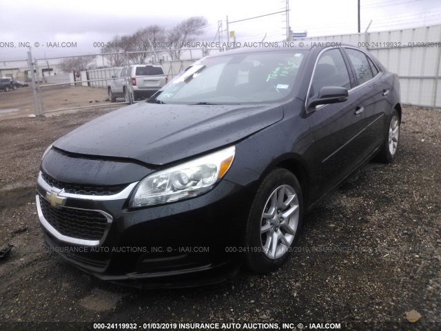1G11C5SLXEF303624 - 2014 CHEVROLET MALIBU 1LT BLACK photo 2