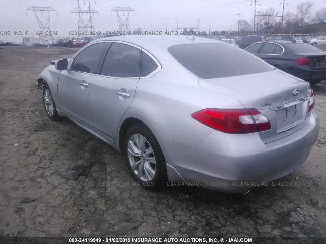 JN1BY1AR0BM373946 - 2011 INFINITI M37 X SILVER photo 3