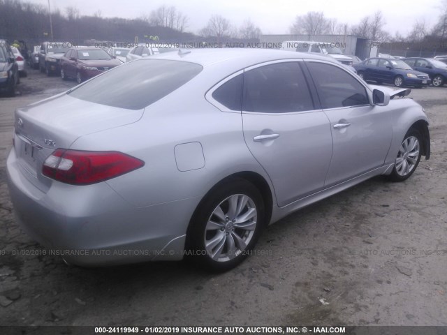 JN1BY1AR0BM373946 - 2011 INFINITI M37 X SILVER photo 4