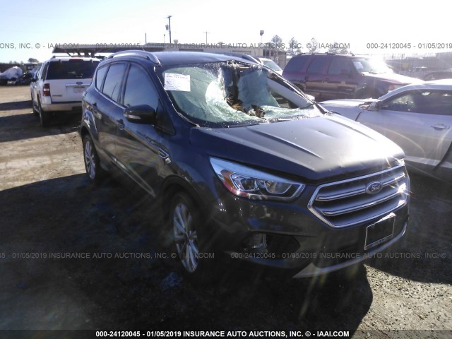 1FMCU0J95HUC24590 - 2017 FORD ESCAPE TITANIUM GRAY photo 1