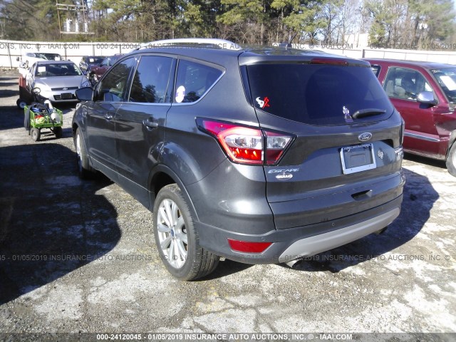 1FMCU0J95HUC24590 - 2017 FORD ESCAPE TITANIUM GRAY photo 3