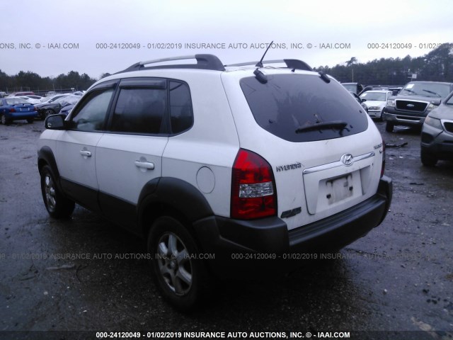 KM8JN12D25U136427 - 2005 HYUNDAI TUCSON GLS/LX WHITE photo 3