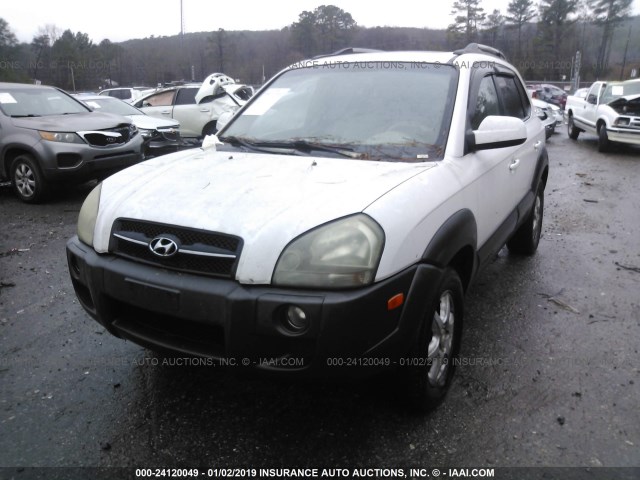 KM8JN12D25U136427 - 2005 HYUNDAI TUCSON GLS/LX WHITE photo 6