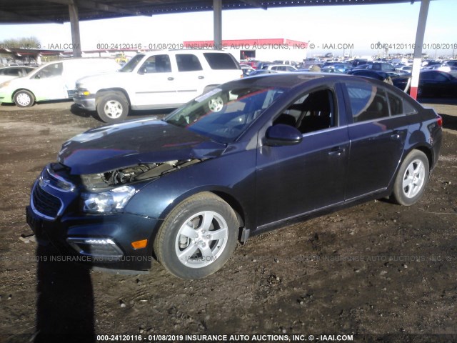 1G1PE5SB5G7111021 - 2016 CHEVROLET CRUZE LIMITED LT BLUE photo 2