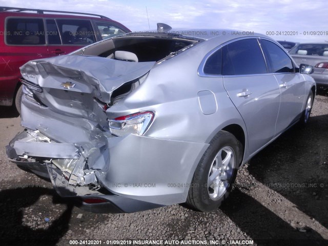 1G1ZB5ST8GF181175 - 2016 CHEVROLET MALIBU LS SILVER photo 4