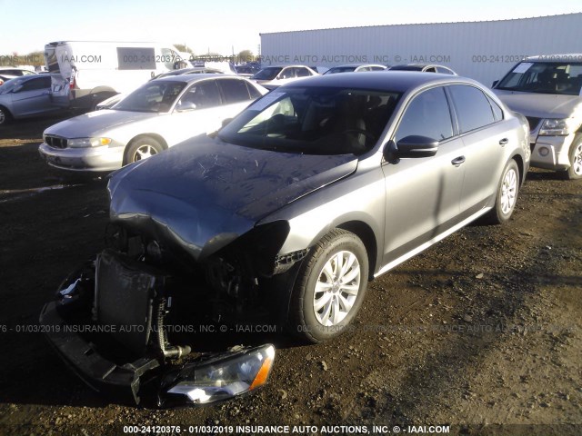 1VWAT7A34FC019006 - 2015 VOLKSWAGEN PASSAT S GRAY photo 2