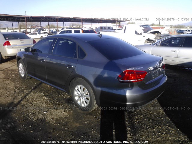 1VWAT7A34FC019006 - 2015 VOLKSWAGEN PASSAT S GRAY photo 3