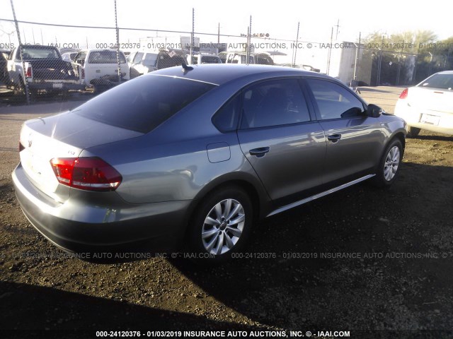 1VWAT7A34FC019006 - 2015 VOLKSWAGEN PASSAT S GRAY photo 4