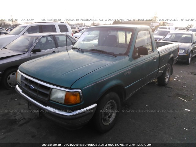 1FTCR10A3PPB20510 - 1993 FORD RANGER GREEN photo 2