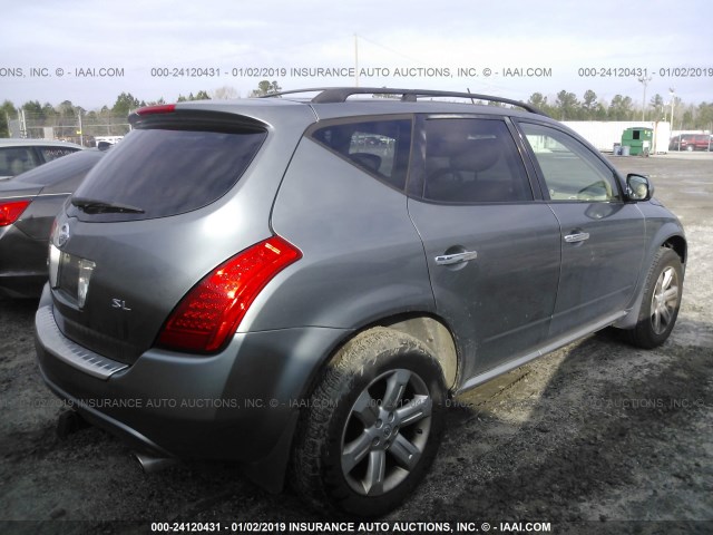 JN8AZ08T27W520981 - 2007 NISSAN MURANO GRAY photo 4