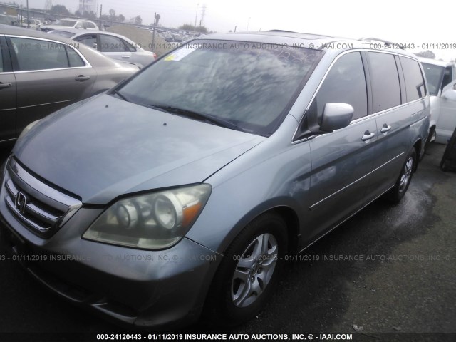 5FNRL38727B094167 - 2007 HONDA ODYSSEY EXL GRAY photo 2