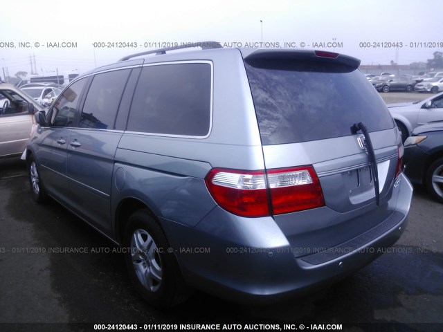 5FNRL38727B094167 - 2007 HONDA ODYSSEY EXL GRAY photo 3