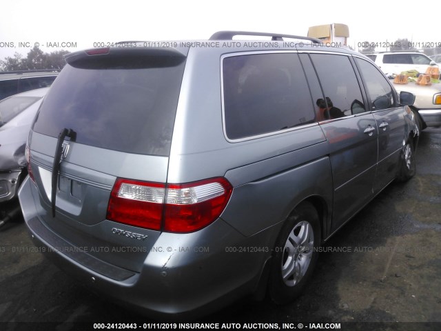 5FNRL38727B094167 - 2007 HONDA ODYSSEY EXL GRAY photo 4