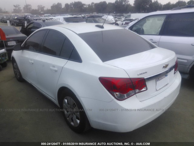 1G1PA5SG5F7261426 - 2015 CHEVROLET CRUZE LS WHITE photo 3