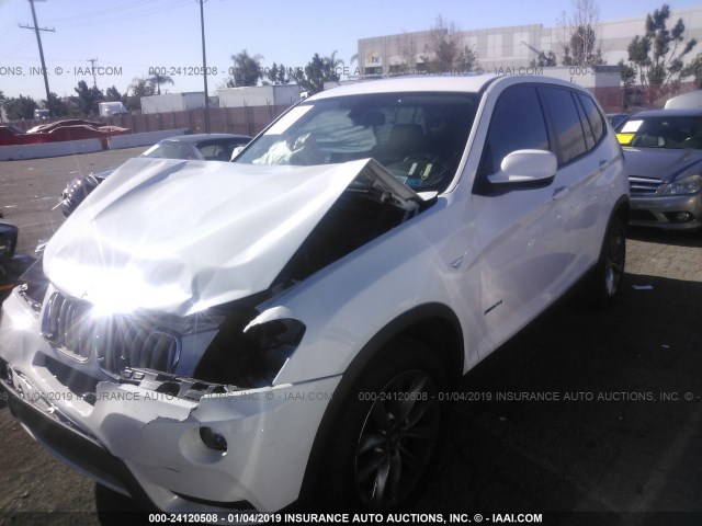 5UXWX9C57E0D39025 - 2014 BMW X3 XDRIVE28I WHITE photo 2