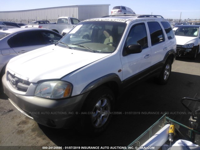 4F2YU08191KM17725 - 2001 MAZDA TRIBUTE LX/ES თეთრი ფოტო 2