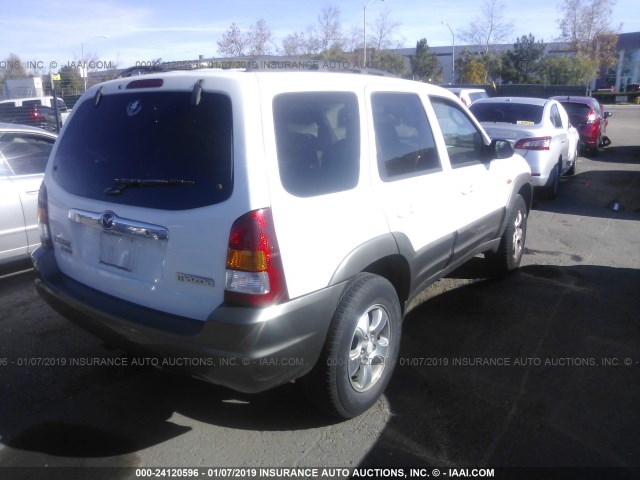 4F2YU08191KM17725 - 2001 MAZDA TRIBUTE LX/ES WHITE photo 4