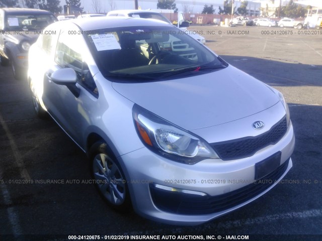 KNADM4A35G6633930 - 2016 KIA RIO LX SILVER photo 1