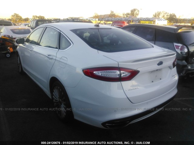 3FA6P0K93GR217561 - 2016 FORD FUSION TITANIUM WHITE photo 3