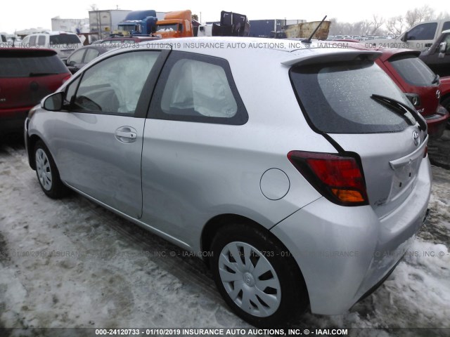 VNKJTUD34HA078088 - 2017 TOYOTA YARIS L/LE SILVER photo 3