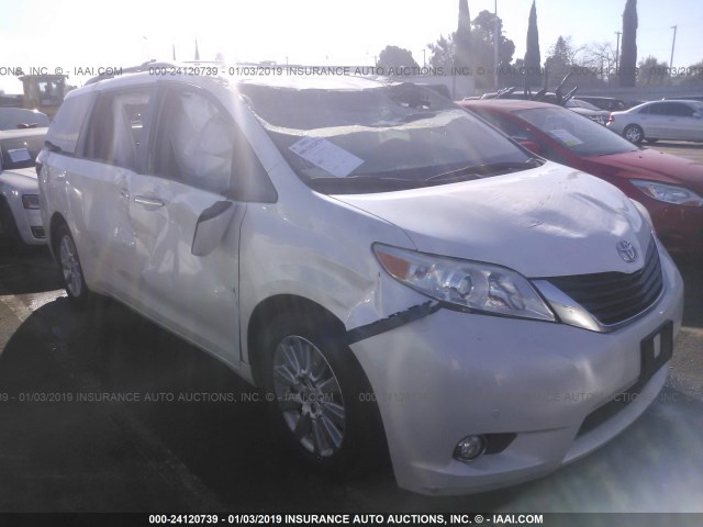 5TDYK3DC6FS531471 - 2015 TOYOTA SIENNA XLE/LIMITED WHITE photo 1