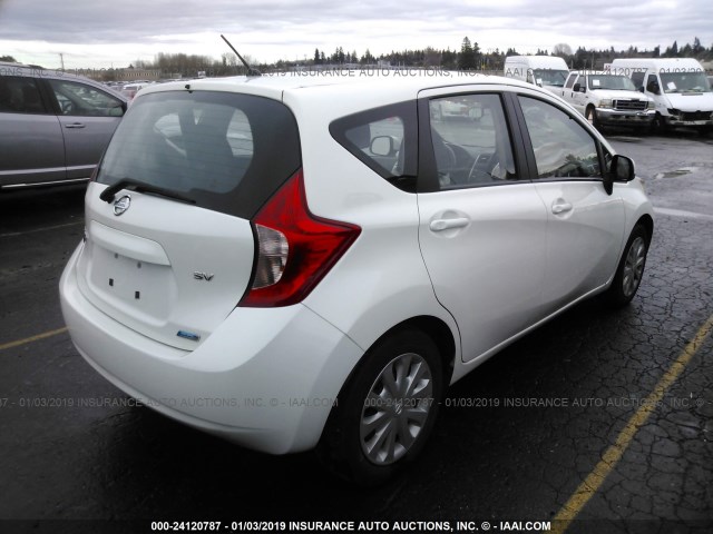 3N1CE2CP8EL388692 - 2014 NISSAN VERSA NOTE S/S PLUS/SV/SL WHITE photo 4