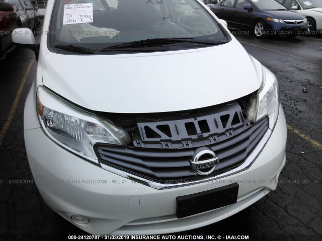 3N1CE2CP8EL388692 - 2014 NISSAN VERSA NOTE S/S PLUS/SV/SL WHITE photo 6