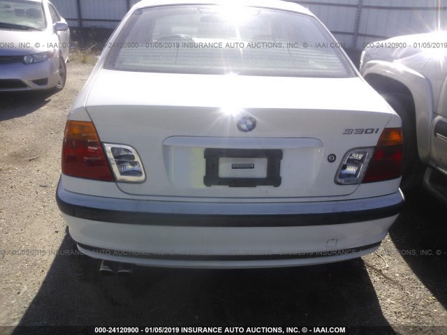 WBAAV53471JS90666 - 2001 BMW 330 I WHITE photo 6