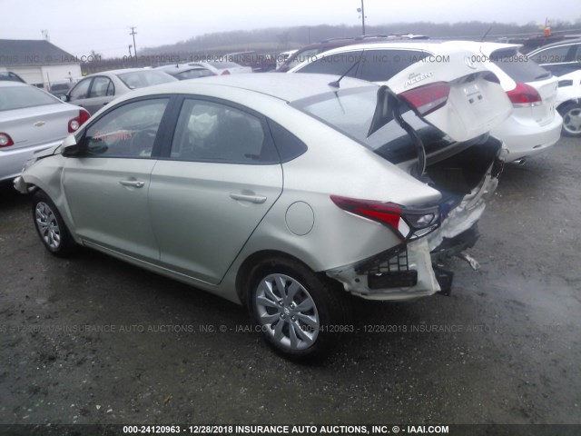 3KPC24A30JE035072 - 2018 HYUNDAI ACCENT SEL Champagne photo 3