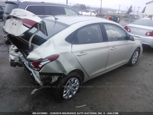 3KPC24A30JE035072 - 2018 HYUNDAI ACCENT SEL Champagne photo 4