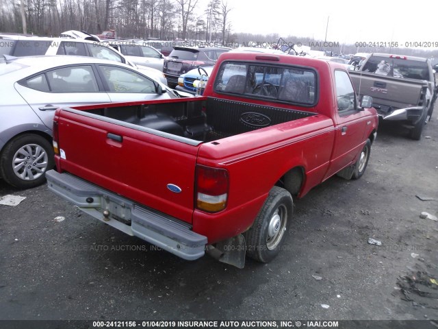 1FTCR10A5VUC65675 - 1997 FORD RANGER RED photo 4