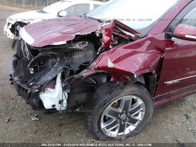 1GKKVTEDXBJ320905 - 2011 GMC ACADIA DENALI RED photo 6