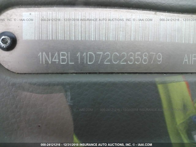 1N4BL11D72C235879 - 2002 NISSAN ALTIMA SE WHITE photo 9