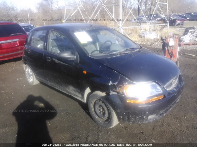 KL1TD62654B277752 - 2004 CHEVROLET AVEO BLACK photo 1