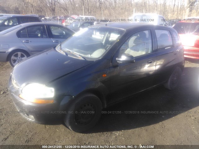 KL1TD62654B277752 - 2004 CHEVROLET AVEO BLACK photo 2