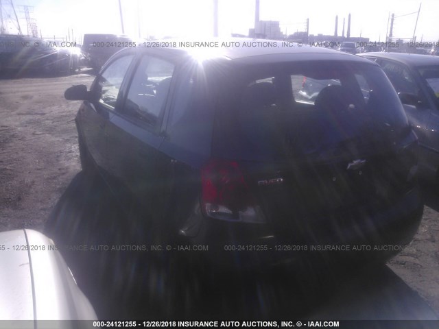 KL1TD62654B277752 - 2004 CHEVROLET AVEO BLACK photo 3