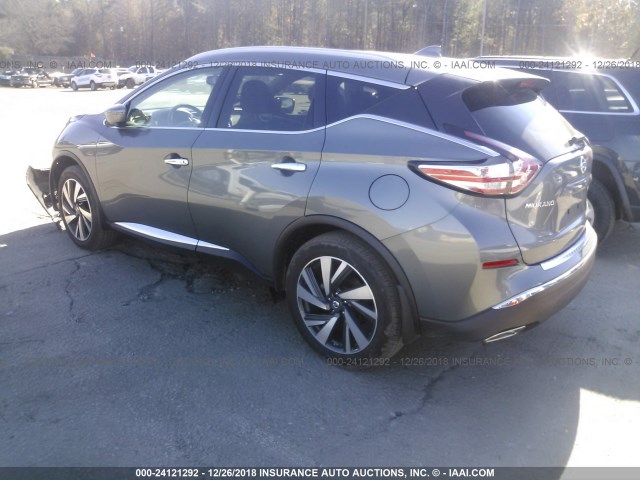 5N1AZ2MG2JN151144 - 2018 NISSAN MURANO S/SL/SV/PLATINUM GRAY photo 3