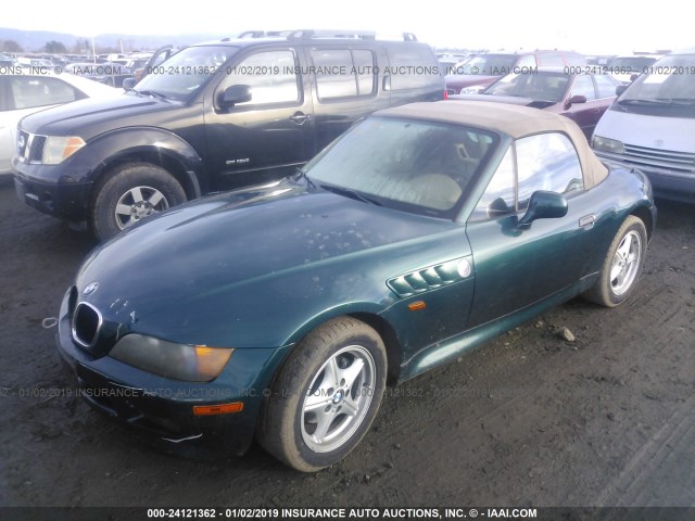 4USCH7334WLE09580 - 1998 BMW Z3 1.9 GREEN photo 2