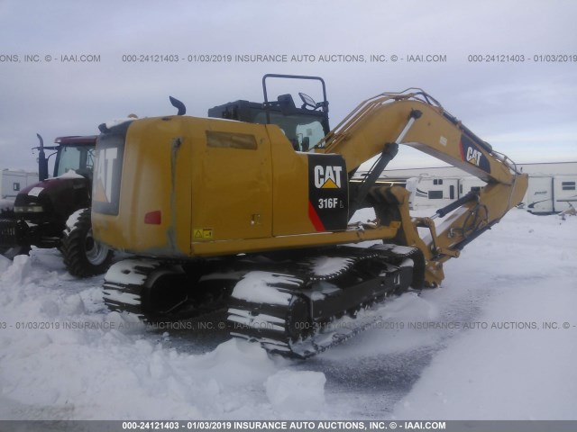 CAT0316FAYDL00169 - 2016 CATERPILLAR 316FL  YELLOW photo 4