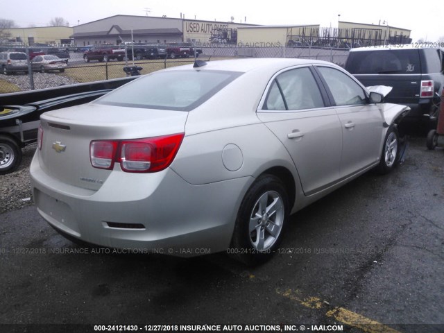 1G11B5SL2EF154046 - 2014 CHEVROLET MALIBU LS GOLD photo 4