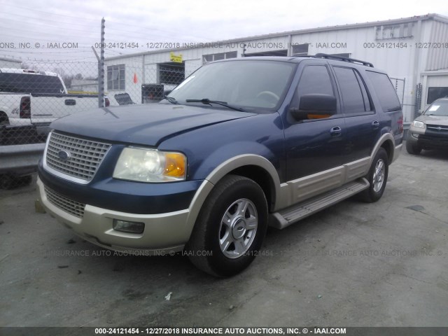 1FMFU17515LA29143 - 2005 FORD EXPEDITION EDDIE BAUER BLUE photo 2