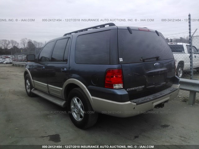 1FMFU17515LA29143 - 2005 FORD EXPEDITION EDDIE BAUER BLUE photo 3