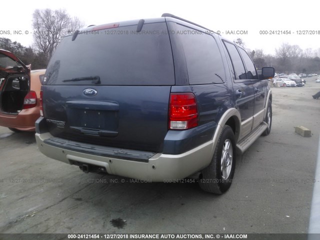 1FMFU17515LA29143 - 2005 FORD EXPEDITION EDDIE BAUER BLUE photo 4