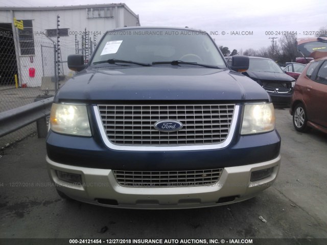 1FMFU17515LA29143 - 2005 FORD EXPEDITION EDDIE BAUER BLUE photo 6