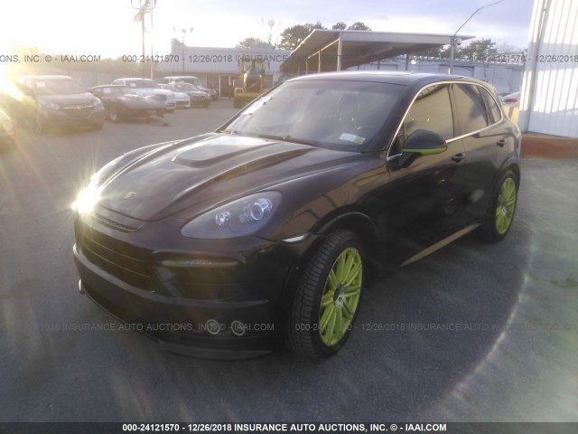 WP1AA2A20CLA08680 - 2012 PORSCHE CAYENNE BLACK photo 2