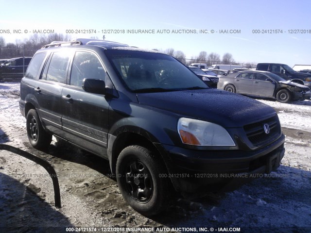 2HKYF18105H562141 - 2005 HONDA PILOT LX GRAY photo 1