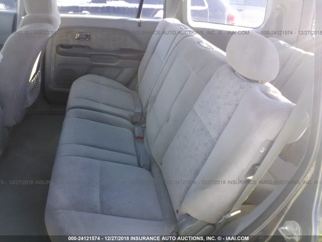 2HKYF18105H562141 - 2005 HONDA PILOT LX GRAY photo 8