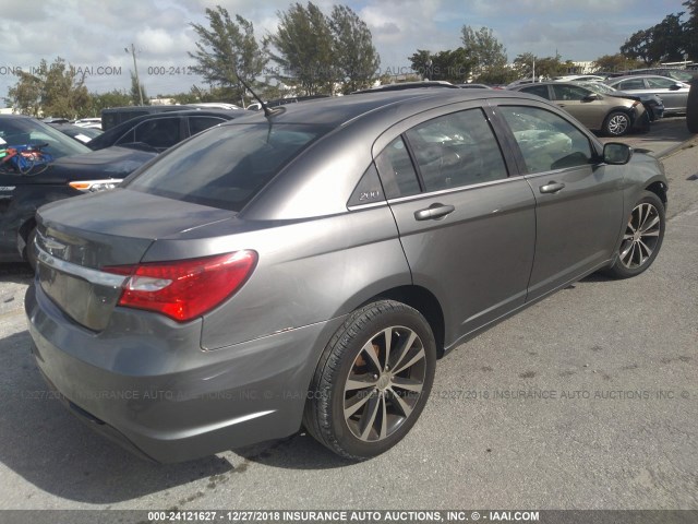 1C3CCBCG1DN738945 - 2013 CHRYSLER 200 LIMITED GRAY photo 4