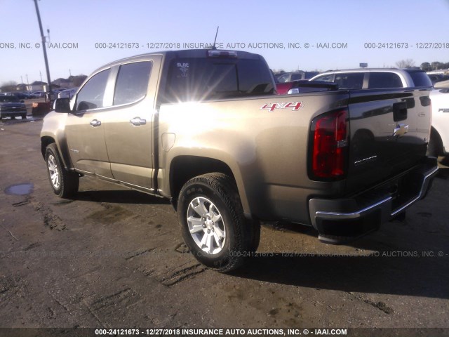 1GCGTCE32G1125287 - 2016 CHEVROLET COLORADO LT TAN photo 3